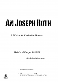 An Joseph Roth (for Clarinet) image